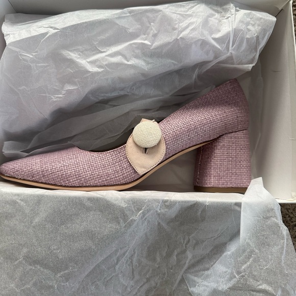 Italian Designer Gianna Meliani Lavender Mary Jane Heels - Picture 8 of 10